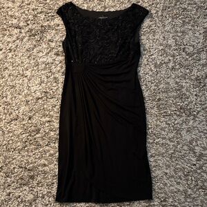 Elegant Black Dress with sequin top
